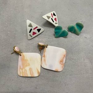 Vintage Earrings - Circa 1980. —  3 ok